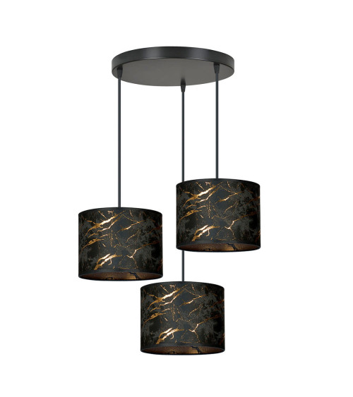 EmiBig lampa wisząca Broddi 3 BL Premium Marbel Black