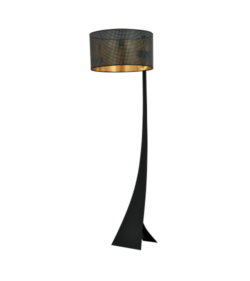 Emibig ESTRELLA LP1 BLACK/GOLD 1156/LP1 lampa podłogowa oryginalny design duży abażur