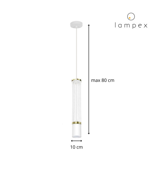 Lampex Lampa wisząca Rubio 1 biała